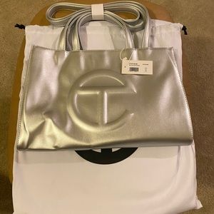 Silver teflar medium bag